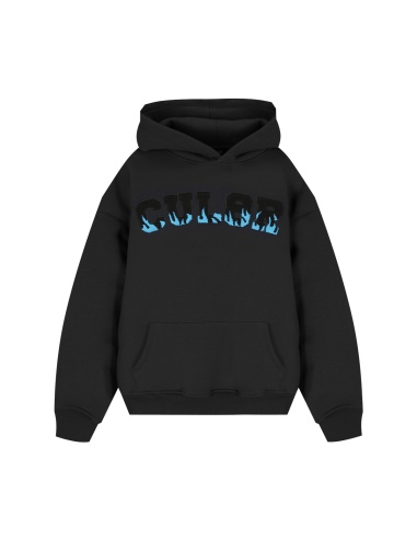 HOODIE BLUE FIRE BLACK